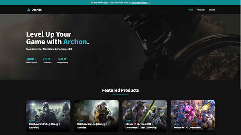 Archon website screenshot