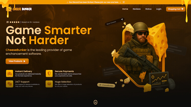 CheeseBunker website screenshot