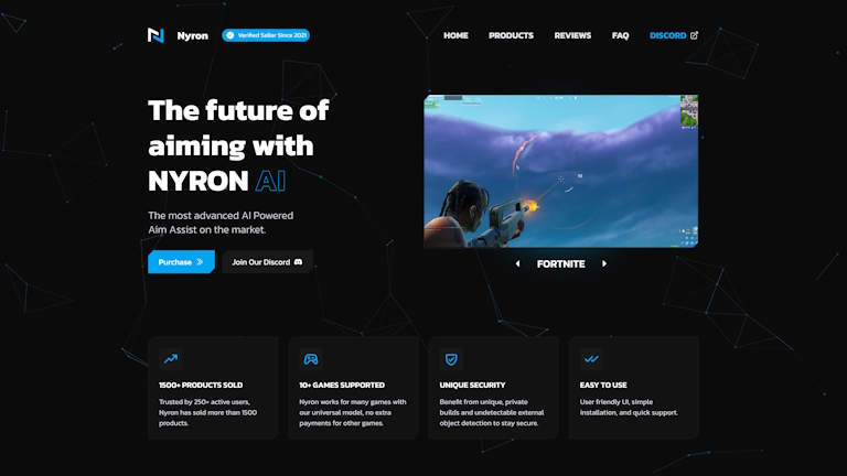 Nyron website screenshot