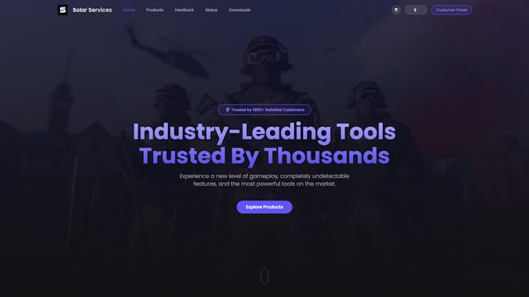 Solar Services website screenshot