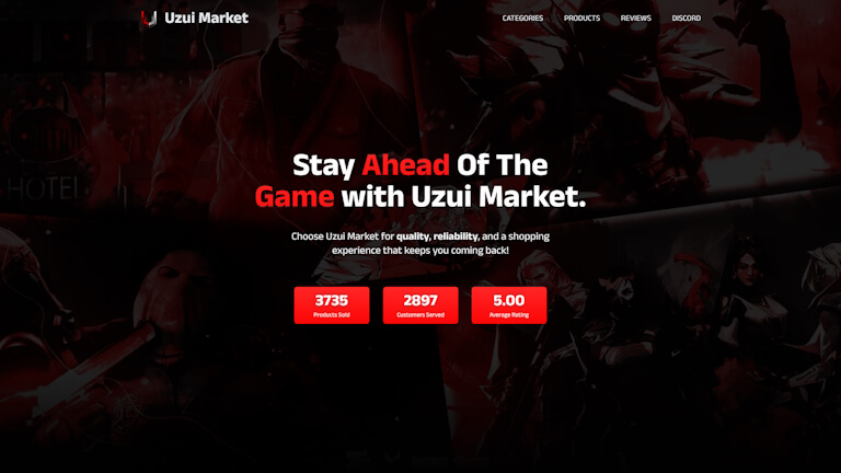 Uzui Market website screenshot